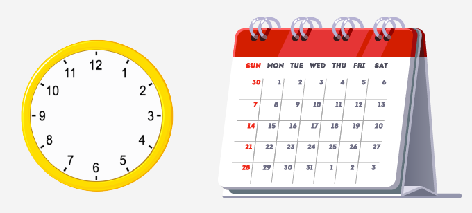 Clock and a calendar Clock and a calendar