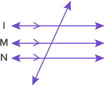 a line intersecting three parallel lines