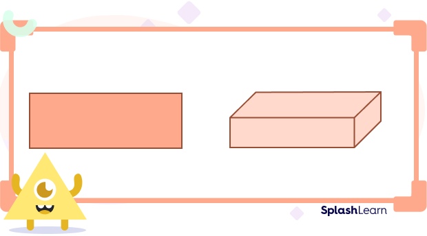 A rectangle and a cuboid