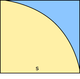 Quarter circle in a square Quarter circle in a square
