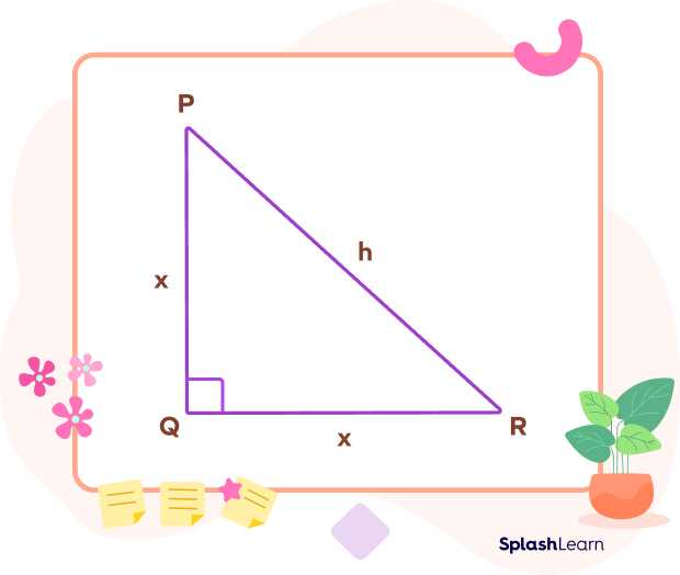 Isosceles Right Triangle PQR