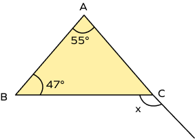 Example on angle sum property of triangle