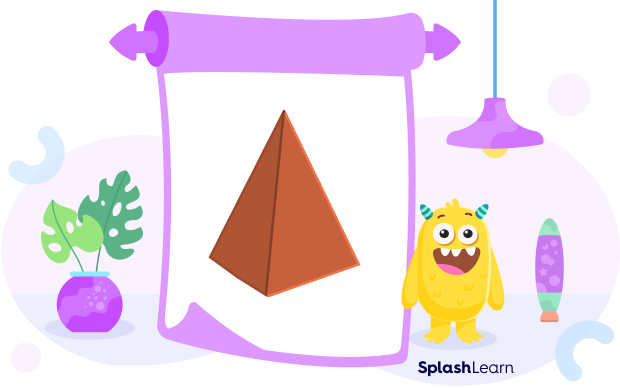 A triangular pyramid shaped chocolate A triangular pyramid shaped chocolate