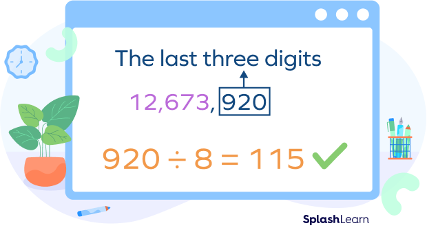 Applying the divisibility rule of 8 Applying the divisibility rule of 8