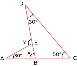 Composite figure formed by two triangles