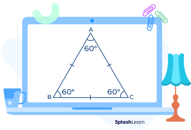 An equilateral triangle ABC