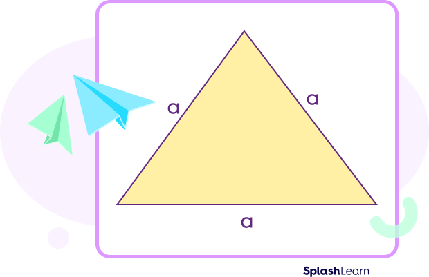 An equilateral triangle with sides “a” units
