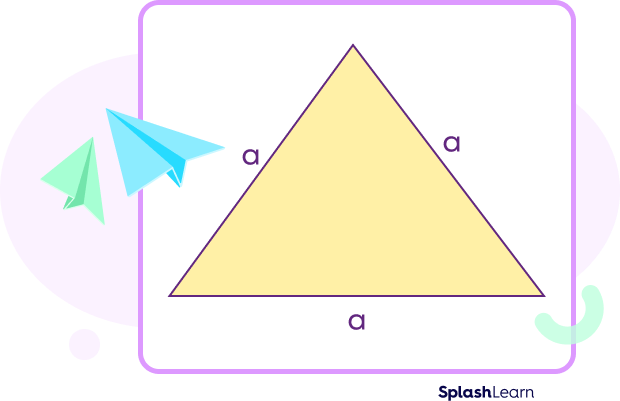 An equilateral triangle with sides “a” units An equilateral triangle with sides “a” units