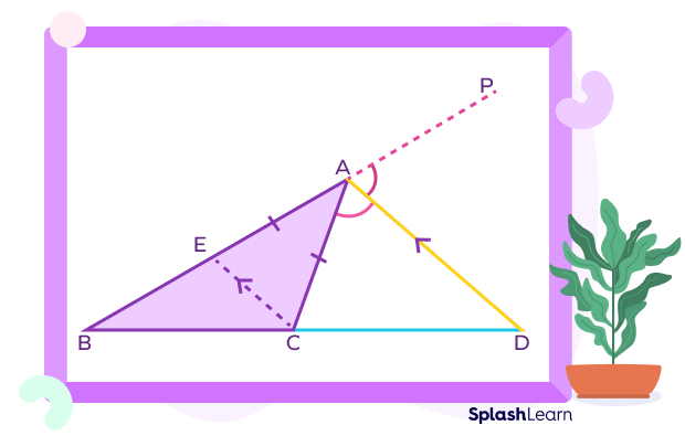 Exterior angle bisector theorem