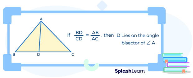 Converse of angle bisector theorem Converse of angle bisector theorem