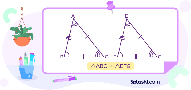 corresponding sides in congruent triangles ABC and EFG corresponding sides in congruent triangles ABC and EFG