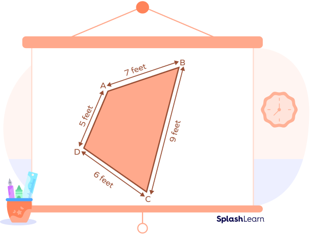 An irregular polygon