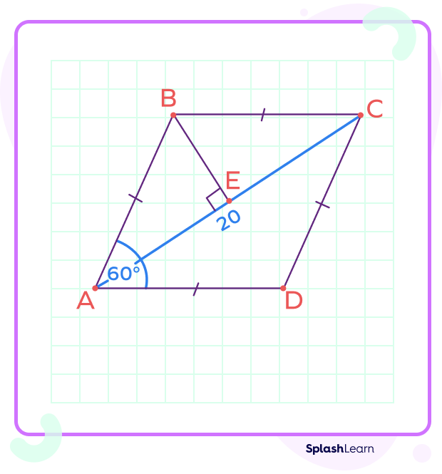 Rhombus ABCD with one diagonal and one angle Rhombus ABCD with one diagonal and one angle