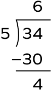 34 divided by 5 34 divided by 5