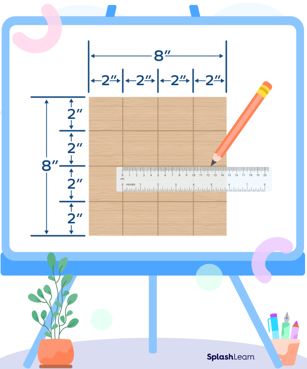 Cardboard square for creating a tangram