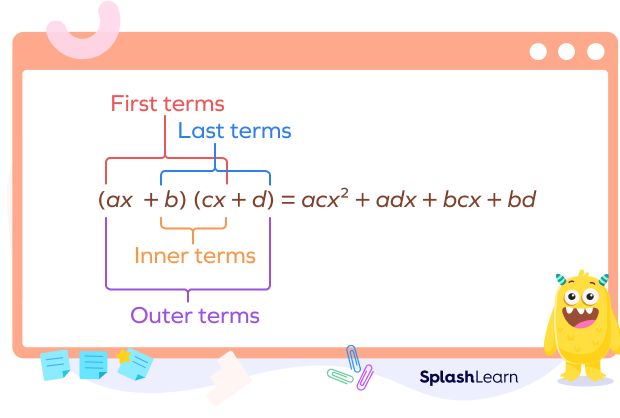 FOIL method - binomial multiplication mnemonic trick