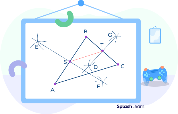 Construction of midsegment of a triangle