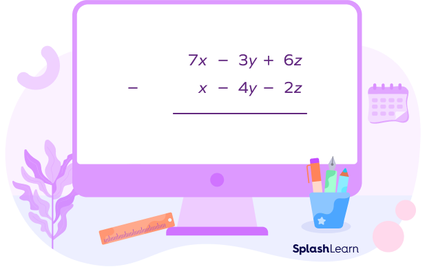 Subtracting polynomials vertically