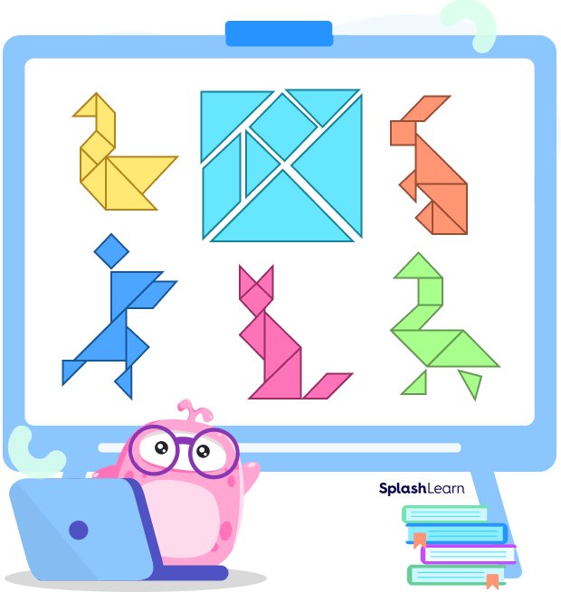 Tangram Rabbit Shape and Solution