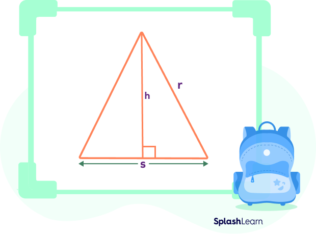 An isosceles triangle formed in a circle