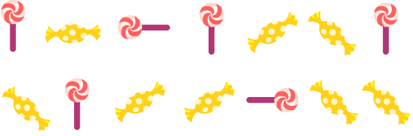 Candies and lollipops