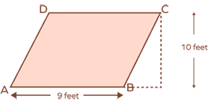 Finding the area of rhomboid