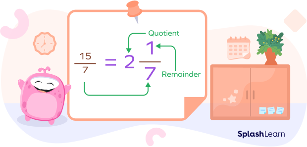 Improper fraction to mixed number