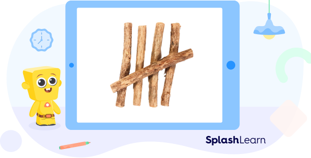 Tally marks using twigs
