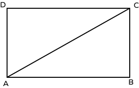 Diagonal AC of a rectangle ABCD