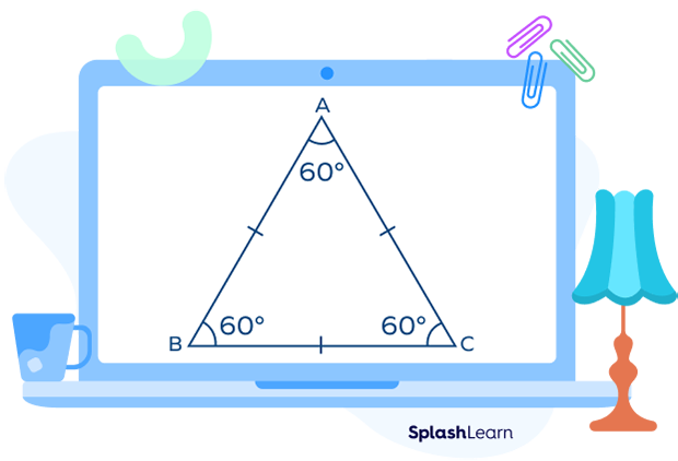 An equilateral triangle ABC