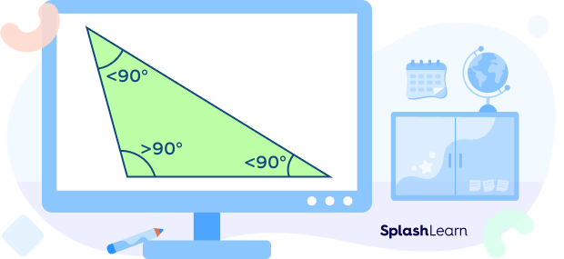 An obtuse triangle