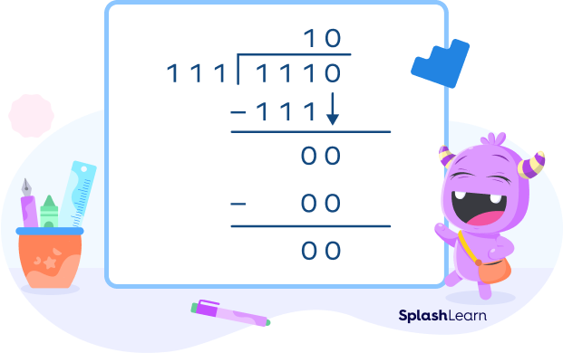 Binary division of 1110 by 111