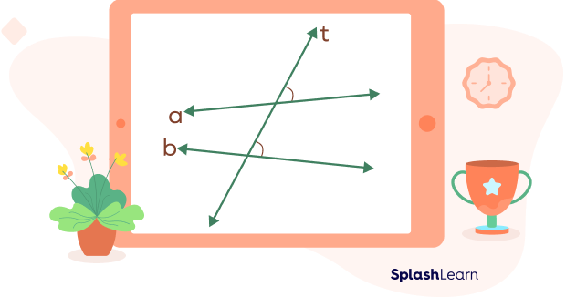 Corresponding angles formed by non-parallel