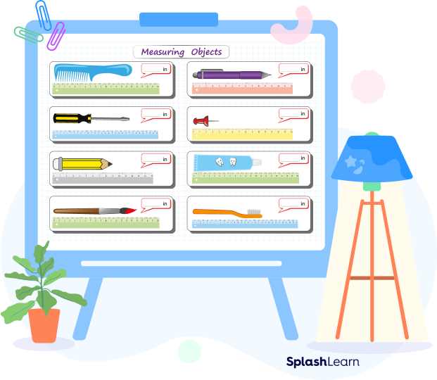Measuring length of different objects using a ruler