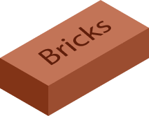 Real-life example of cuboid - brick