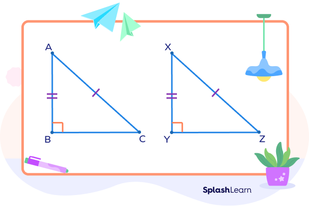 Right triangles ABC and XYZ 