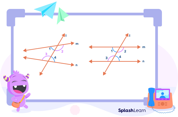 Alternate interior angles formed by non-parallel lines and parallel lines