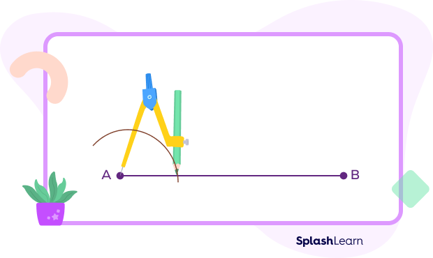 Constructing an arc on a line segment AB