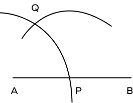 Construction of 30 degree angle - step 2