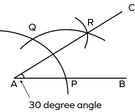 Construction of 30 degree angle - step 4