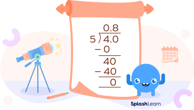 Decimal representation of 45using long division