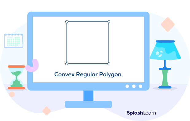 Example of a regular convex polygon - square