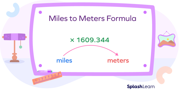 Miles to meters conversion formula