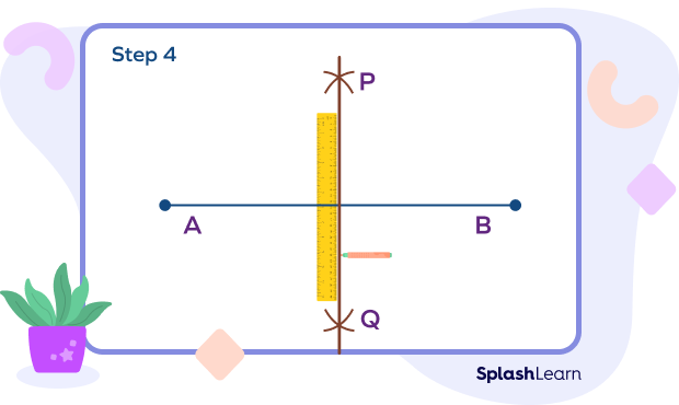 Perpendicular bisector construction.