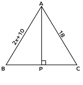 Perpendicular bisector theorem example