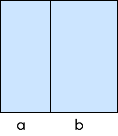 A square formed by joining two rectangles along its length