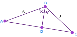 Angle bisector theorem example