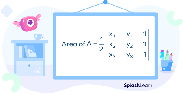 Area of triangle in determinant form formula