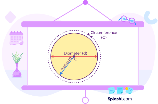 circumference, diameter, and radius of a circle