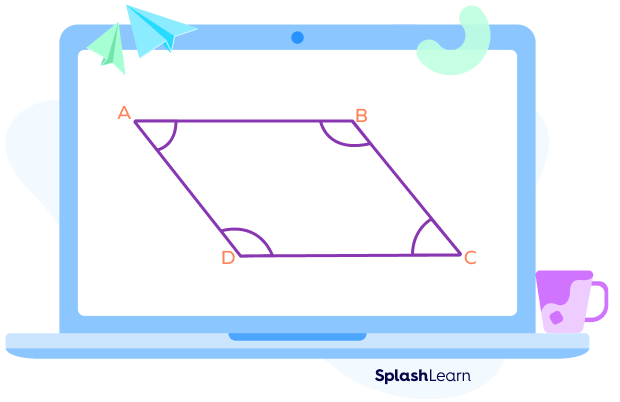 Consecutive angles in a parallelogram